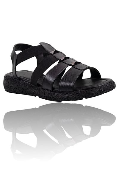 Y&D Shoes Women's Orthopedic Daily Sandals – Beige & Black Color Options – Comfortable Elastic Summer Shoes