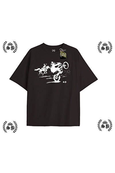 StartMore Y2K Supertee Printed Black T-Shirt