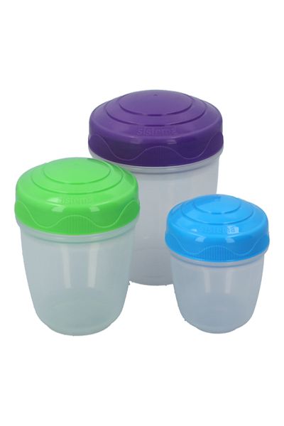 Sistema 3-Piece To Go Snack N Nest Food Container Set