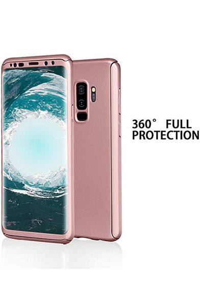 OEM Husă GloMax FullBody roz-aurie pentru Samsung Galaxy S9 Plus cu folie de protecție inclusă