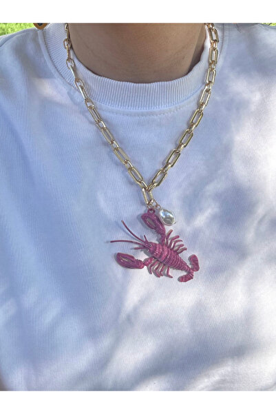 bijux by mrv قلادة سلسلة مشبك سميك على شكل مأكولات البحر