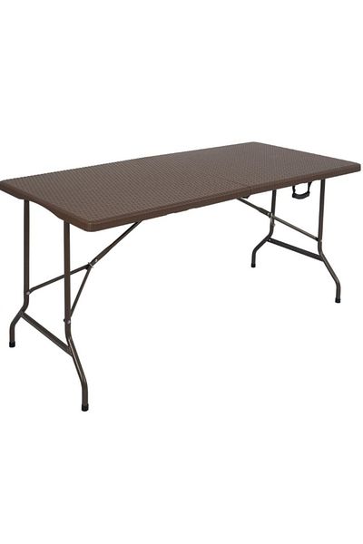 Kitchen Zone طاولة فايبر قابلة للطي لون بني 74×180 سم Nic-180fh-ra Zone