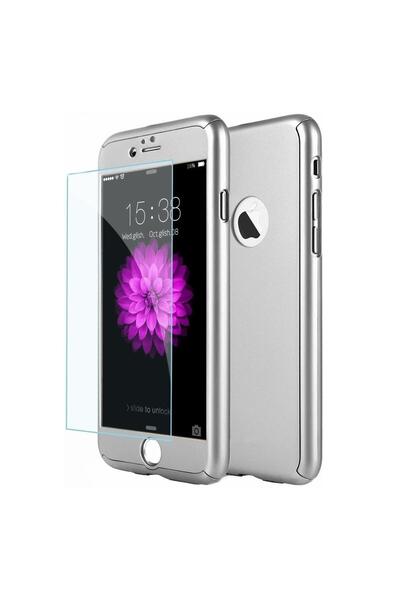 OEM Carcasă GloMax FullBody argintie pentru Apple iPhone 7 Plus cu folie de p...