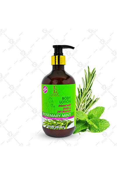 Lora Rosemary Mint Body Lotion | لوشن لورا روزماري ونعناع بالبيوتين وترطيب 24...
