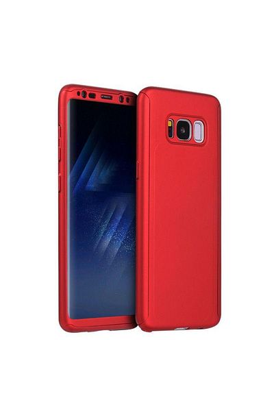 OEM Husă GloMax FullBody roșie pentru Samsung Galaxy S8 Plus cu folie de protecție din sticlă inclusă