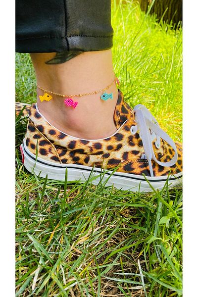 elamindunyasi Miyuki Knitted Colorful Fish Figure Anklet