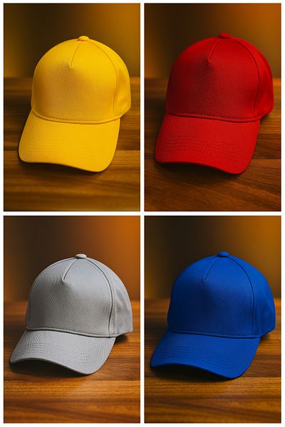 LAGRANZE Front Seamless Adjustable Cotton Hat Set of 4