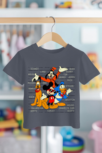 BookOrBook Miki i Daffy LineStyle 100% pamuk Premium kvalitetna dečija majica...