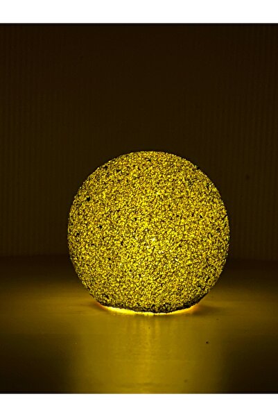 Yada Unique Volkanik Kum Kaplı Top Led Tealight Mum - Dekoratif Ev / Ofis / D...