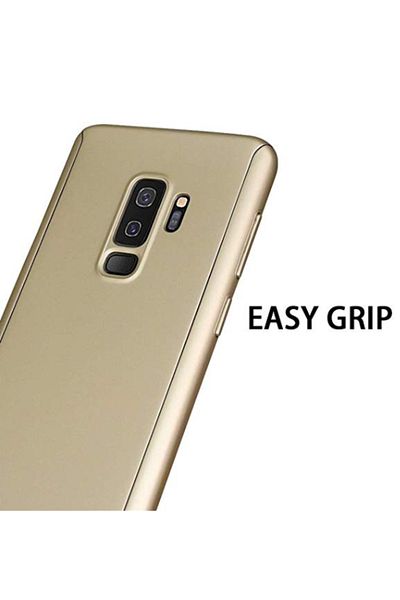 OEM Carcasă GloMax FullBody aurie pentru Samsung Galaxy S9 cu folie de protecție din sticlă inclusă