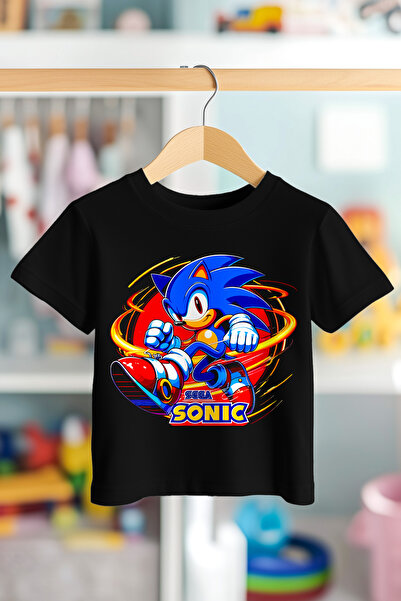 BookOrBook Дитяча футболка Sonic Sega 100% бавовна преміум якості