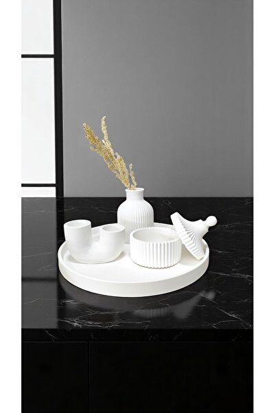 Minima Art Studio Dekoratif U Şeklinde Mumluk Ve Vazo Set