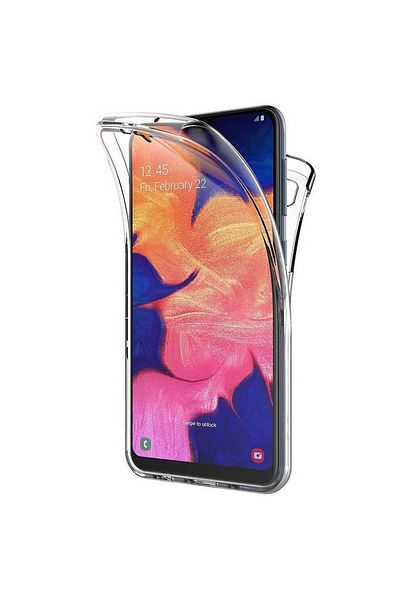 OEM Full TPU 360° case (front + back) compatible with Samsung Galaxy S20, Transparent