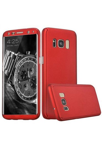 OEM Carcasă Samsung Galaxy S8 Full Cover 360° (față + spate), roșie