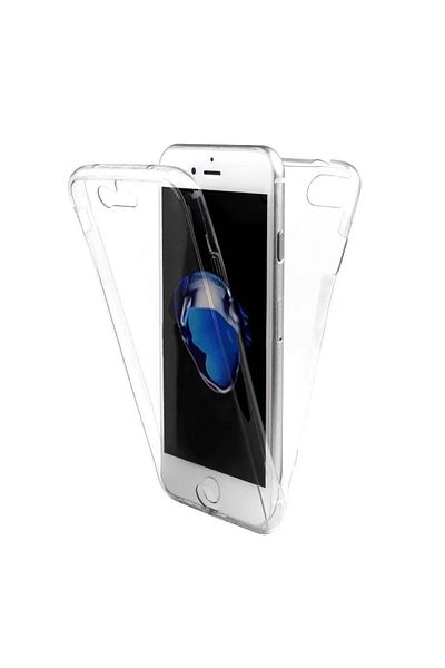 OEM Carcasă din silicon TPU 360 grade pentru iPhone 7 Plus / 8 Plus - transparentă