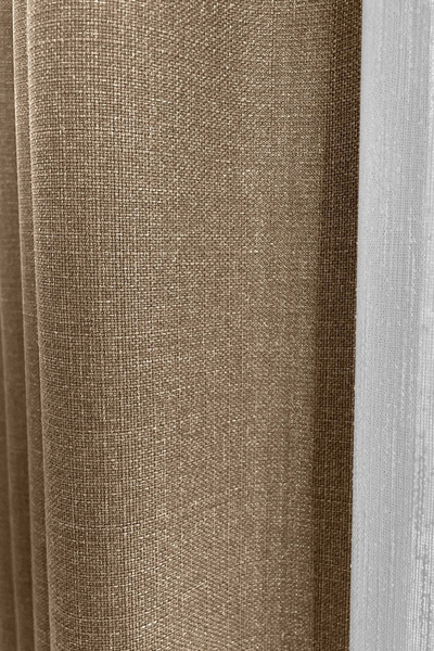 Luvora Home Nova Series Pleatless Linen Background Curtain - Beige