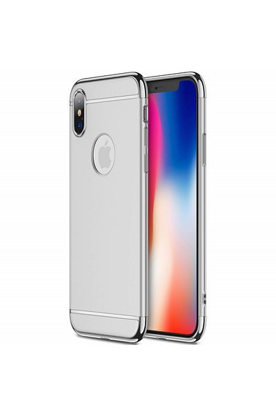 OEM Carcasă Apple iPhone X, Elegance Luxury 3 în 1, argintie