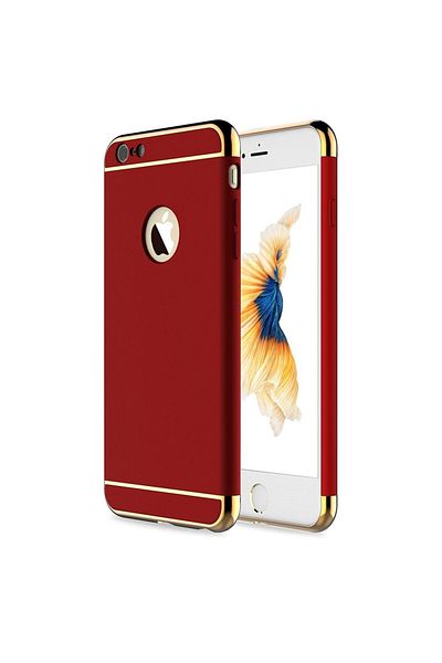 OEM Carcasă Apple iPhone SE2, Elegance Luxury 3 în 1, Roșu