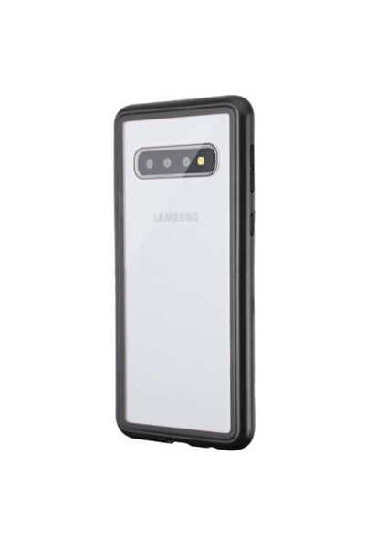 OEM Husă magnetică Samsung Galaxy S10, neagră, 360 de grade, cu potrivire per...