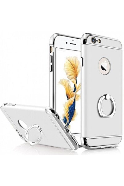 OEM Carcasă Apple iPhone 6/6S, Inel Elegance Luxury 3 în 1 Argintiu