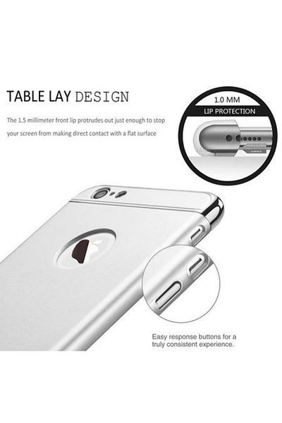 OEM Carcasă Apple iPhone 6/6S, Inel Elegance Luxury 3 în 1 Argintiu