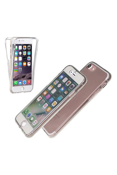 OEM Full TPU 360° front and back case compatible with iPhone 8, Transparent
