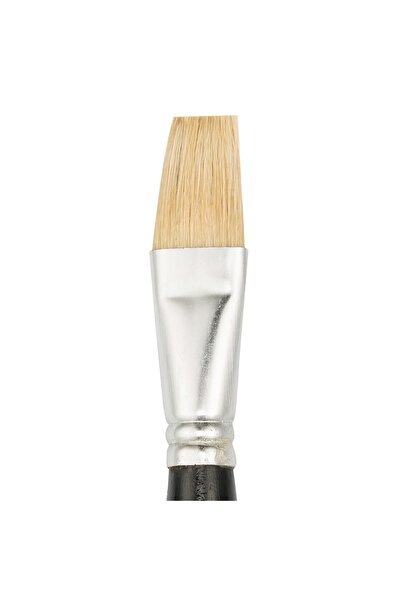 Bigpoint 358F Series White Natural Bristle Flat Cut Brush No: 24 X 12 Pieces