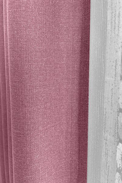 Luvora Home Nova Series Pleatless Linen Background Curtain - Dried Rose