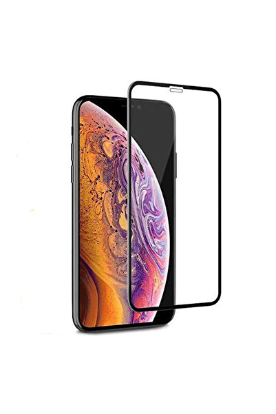 OEM 6D Γυάλινη μεμβράνη Apple iPhone XS MAX, Έγχρωμες άκρες Μαύρο