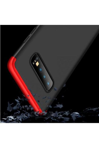OEM Carcasă Samsung Galaxy S10, MyStyle, 360° 3 în 1 Negru-Roșu