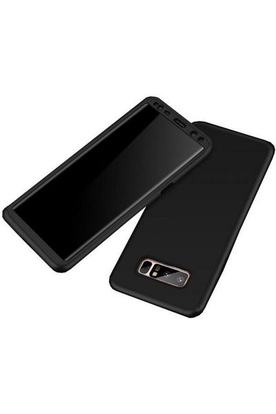 OEM Husă Samsung Note 8, FullBody Elegance Luxury Neagră, acoperire completă la 360 de grade cu folie de protecție