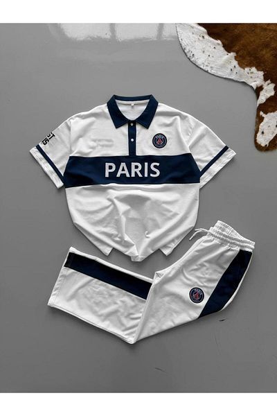 ozcelf Psg Oversize Polo Collar Tracksuit Suit Unisex