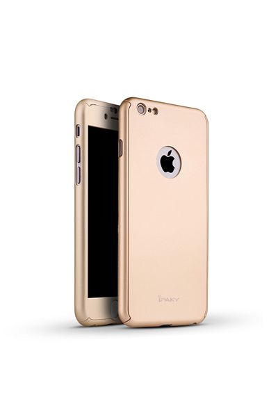 OEM Carcasă IPAKY Glamour - Protecție completă, decupaj 360° - iPhone 6 / 6S (aurie) cu protecție de ecran