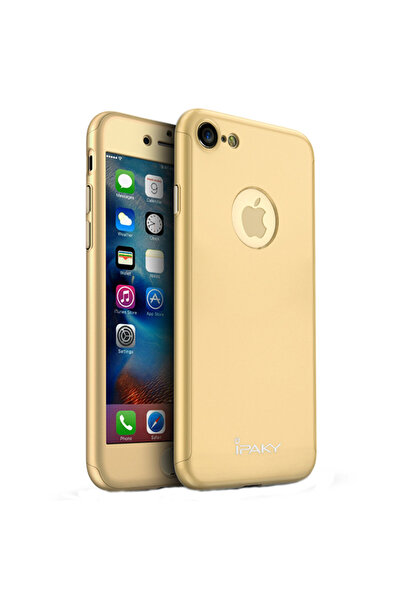 OEM Защитен калъф за Apple iPhone 8, iPaky Pro Gold Original Case, пълно 360-...