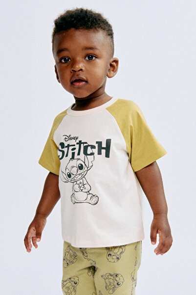 H&M Baskı Motifli ve Pamuklu Tişört