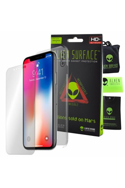 OEM Folie de protecție ALIEN SURFACE HD, iPhone X, protecție ecran, spate, la...