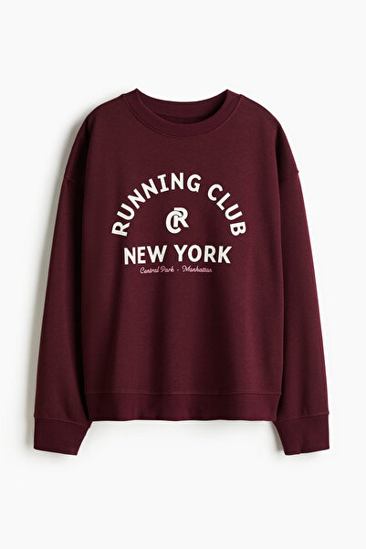 H&M Yazı Motifli Sweatshirt