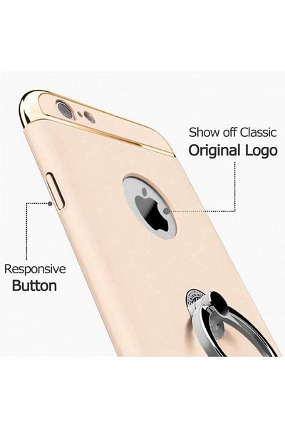 OEM Carcasă Apple iPhone 6 Plus/6S Plus, Inel Elegance Luxury 3 în 1, Auriu