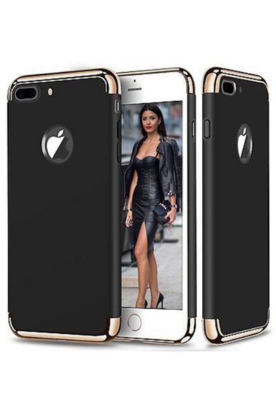 OEM Husa de telefon pentru iPhone 7 Plus oferă protecție 3 în 1, ultrasubțire - Negru mat de lux