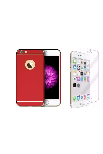 OEM Pachet husă Apple iPhone 6 Plus/6S Plus, MyStyle Elegance Luxury 3in1 Roș...