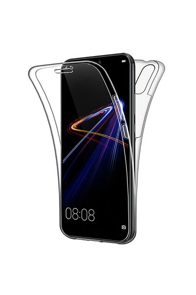 OEM Huawei Y6 2019 protective case, 360° (front + back), silicone - transparent