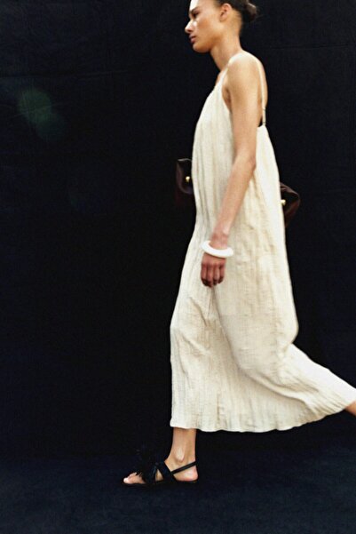 H&M Askılı Krinkle Elbise