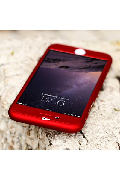 OEM FullBody MyStyle червен калъф за Apple iPhone 8 с пълно 360-градусово пок...