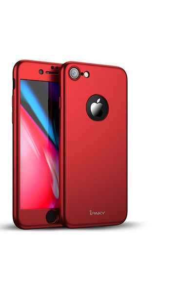 OEM Carcasă originală iPaky Dynamite pentru iPhone 8, acoperire completă 360° + folie de sticlă, roșie
