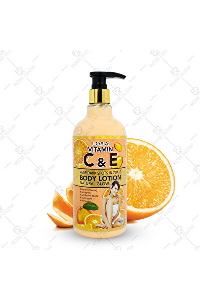 Lora Vitamin C & E Body Lotion | لوشن لورا بفيتامين C و E لتفتيح البقع وتوهج ...