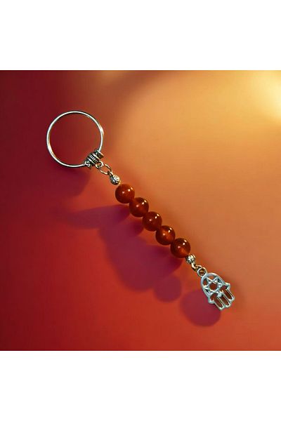 devritarz Agate Stone Healing Natural Stone Keychain Design