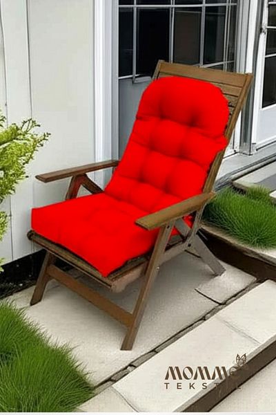 MoMMe Chair Cushion Bamboo Chair Cushion Red