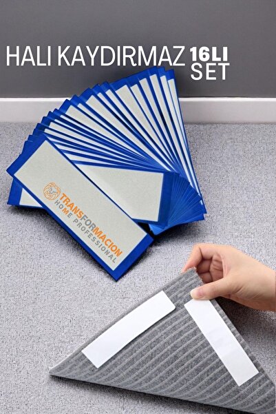 Transformacion Halı Kaydırmaz - Halı Kilim Yolluk Kayma Önleyici Yapışkan 16 lı SET 721814