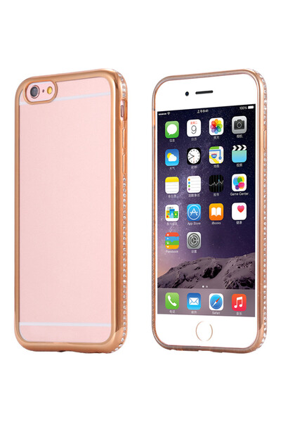 OEM Златен калъф MyStyle с галванично покритие и диаманти за Apple iPhone 7