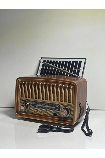 OnlyTech Rt-852 Güneş enerjili nostaljik USB Bluetooth radyo müzik çalar